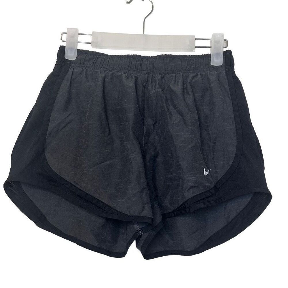 Nike Dri-Fit Elastic Waist Tempo Athletic Running Shorts Black Heather Small
